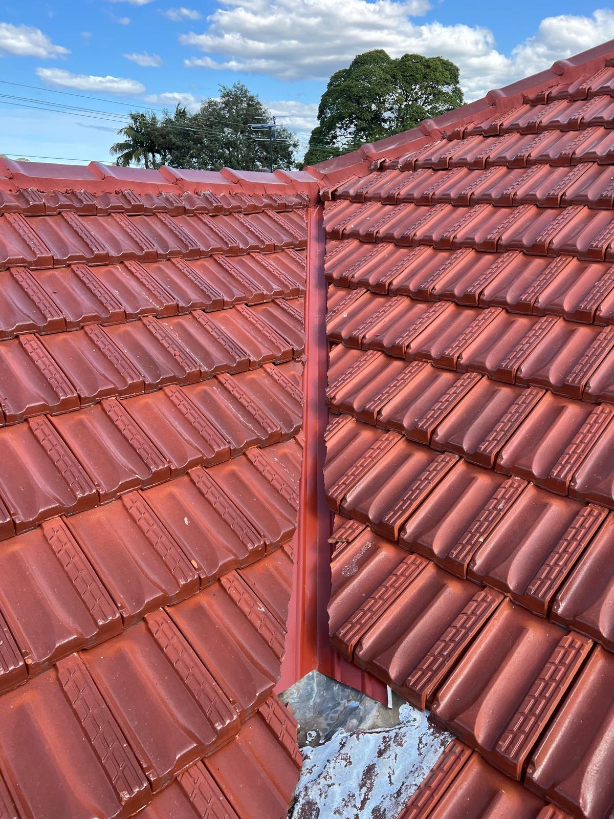 New valley iron replacement on terracotta roof Sydney